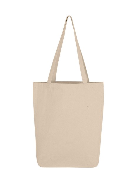 BAGS BY JASSZ Canvas Cotton Bag LH with Gusset naturel personnalisable